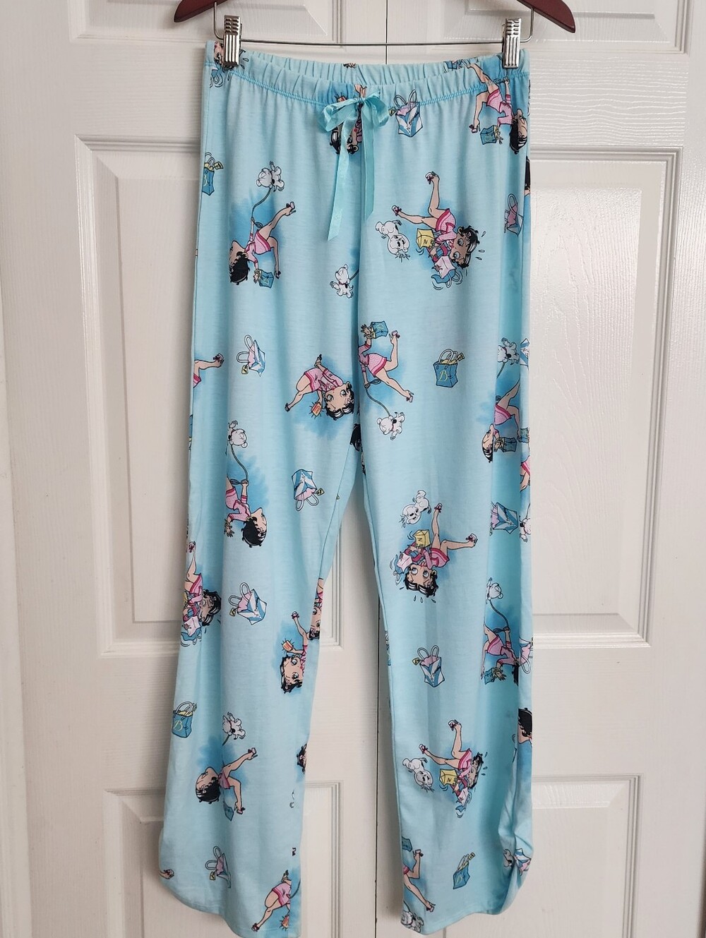 Vintage Betty Boop Y2K Lounge Pajama Pants, Cozy All Over Print Womens Sz M